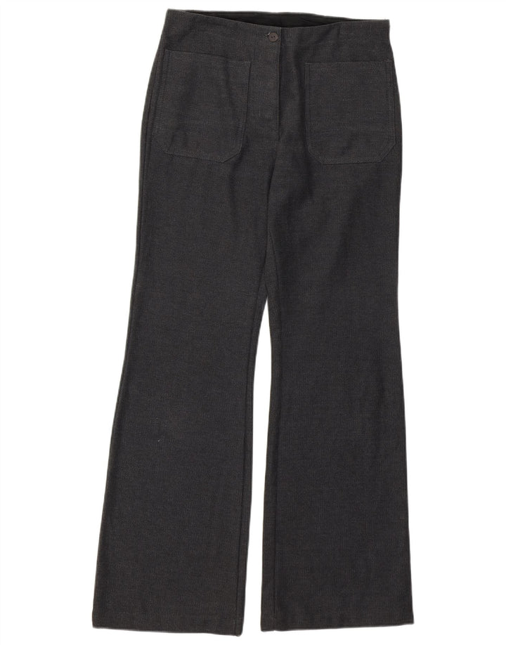 Spodnie damskie BENETTON Bootcut IT 42 Medium W28 L29 Szara bawełna