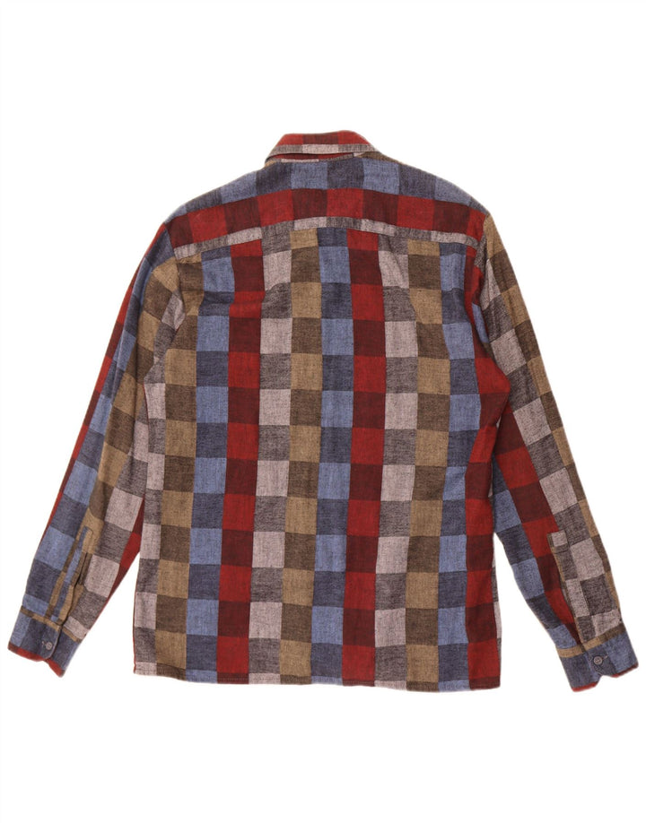 Męska koszula flanelowa w stylu vintage, rozmiar 38/39, średnia, wielobarwna, geometryczna bawełna