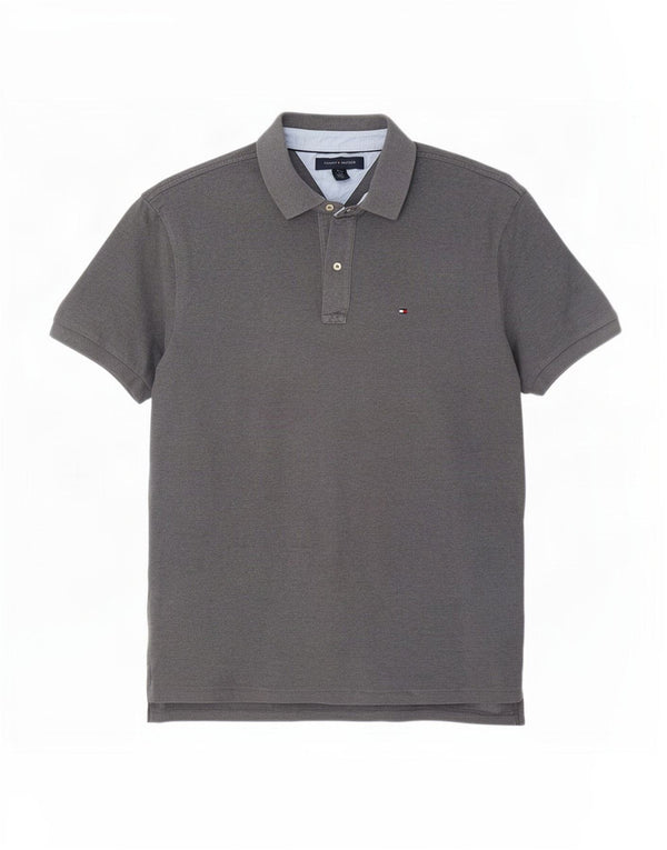 Męska koszulka polo Tommy Hilfiger XL, szara bawełna