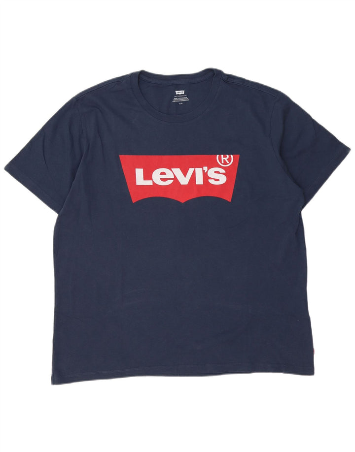 Męski T-shirt z grafiką Levi's, duży, granatowy