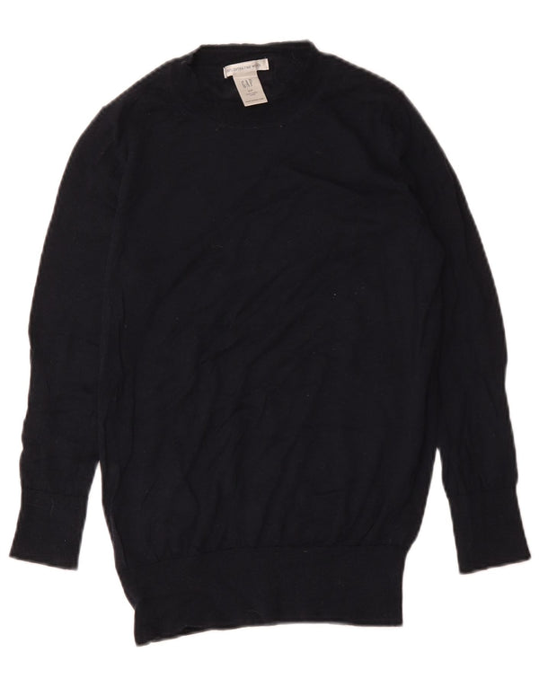 Sweter damski Gap z okrągłym dekoltem UK 10, mały, granatowy, wełniany