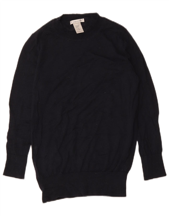 Sweter damski Gap z okrągłym dekoltem UK 10, mały, granatowy, wełniany