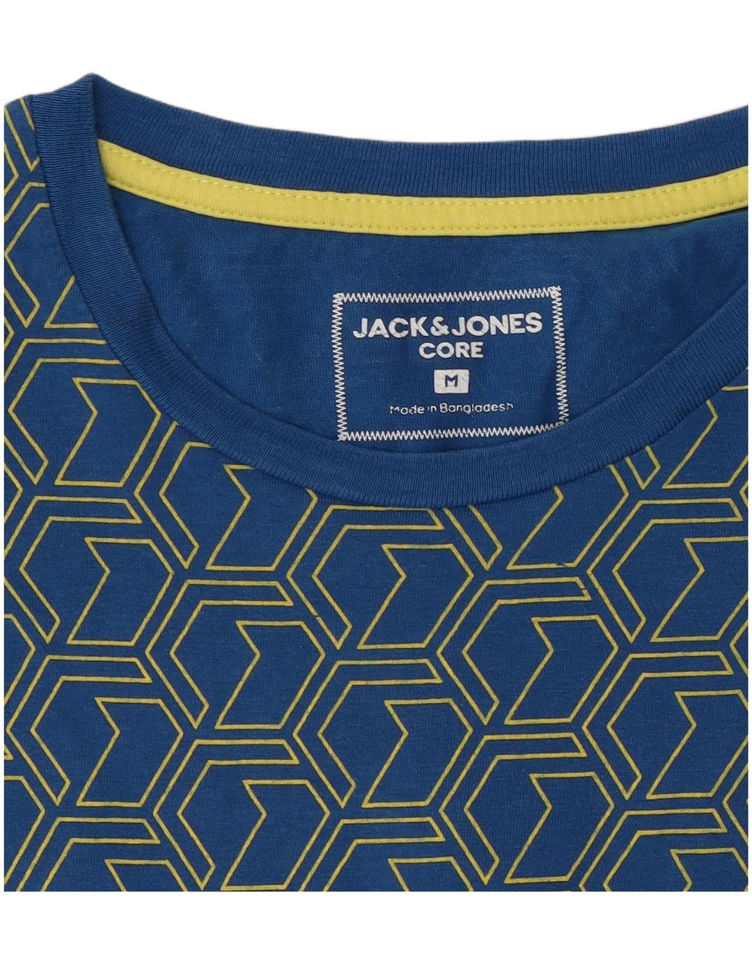 Męski T-shirt z grafiką Jack & Jones, średni niebieski, geometryczny