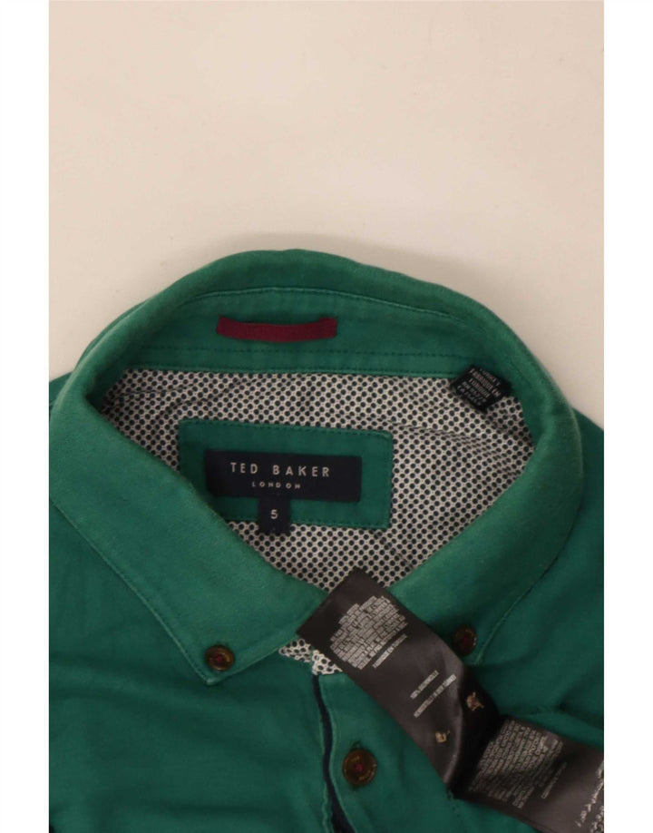 Męska koszulka polo Ted Baker, rozmiar 5 XL, zielona, bawełniana