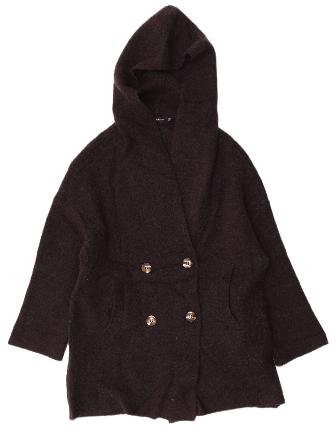 Damski sweter oversize z kapturem Zara UK 14, średni granatowy