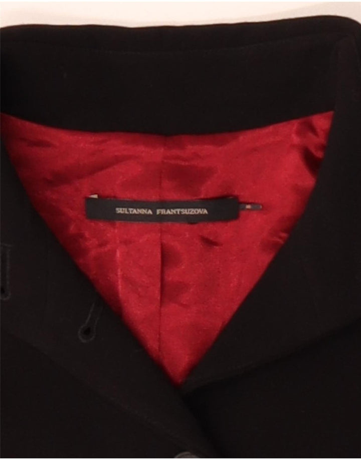 Damska marynarka zapinana na 3 guziki Sultanna Frantsuzova UK 10 Small Black Rayon