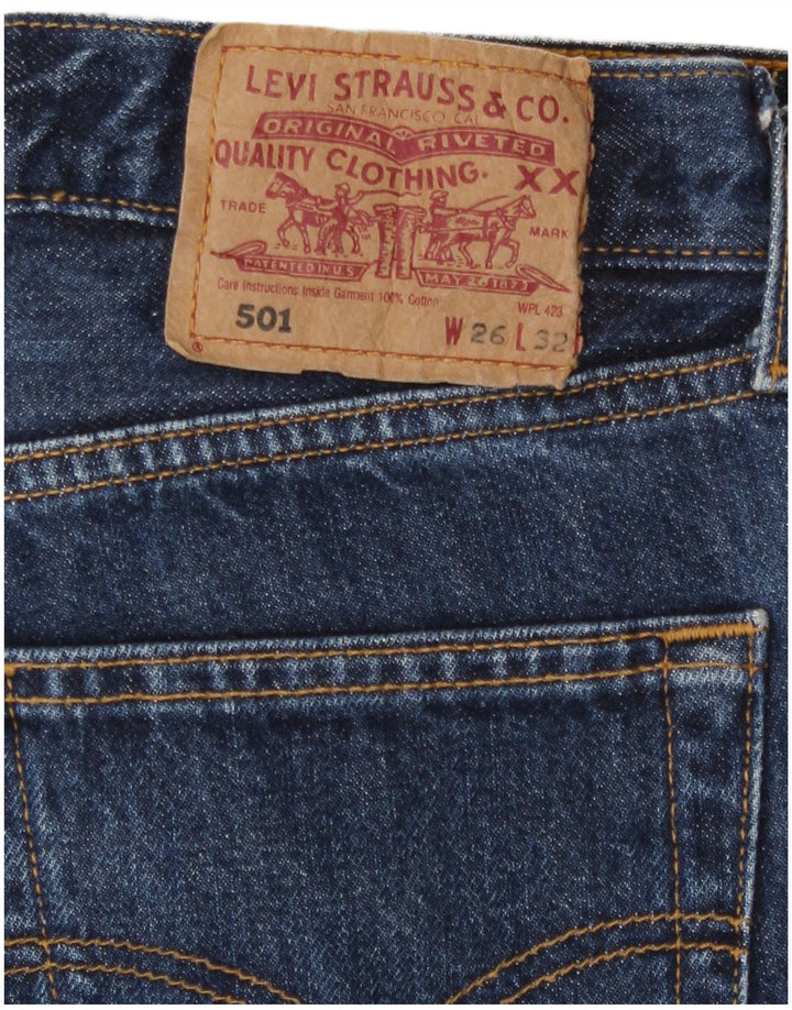 Męskie jeansy Levi's 501 Straight W26 L32 Niebieskie