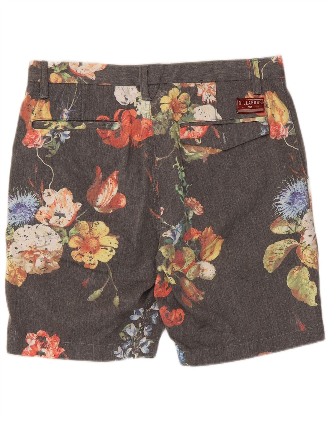 Męskie spodenki Chino Billabong W30 Średni szary kwiatowy poliester