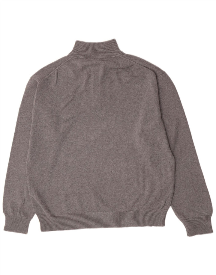 Męski sweter zapinany na zamek Gant, 2XL, szara bawełna