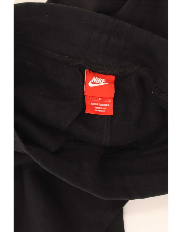 Męskie spodnie dresowe Nike z grafiką, duże, czarne, bawełniane