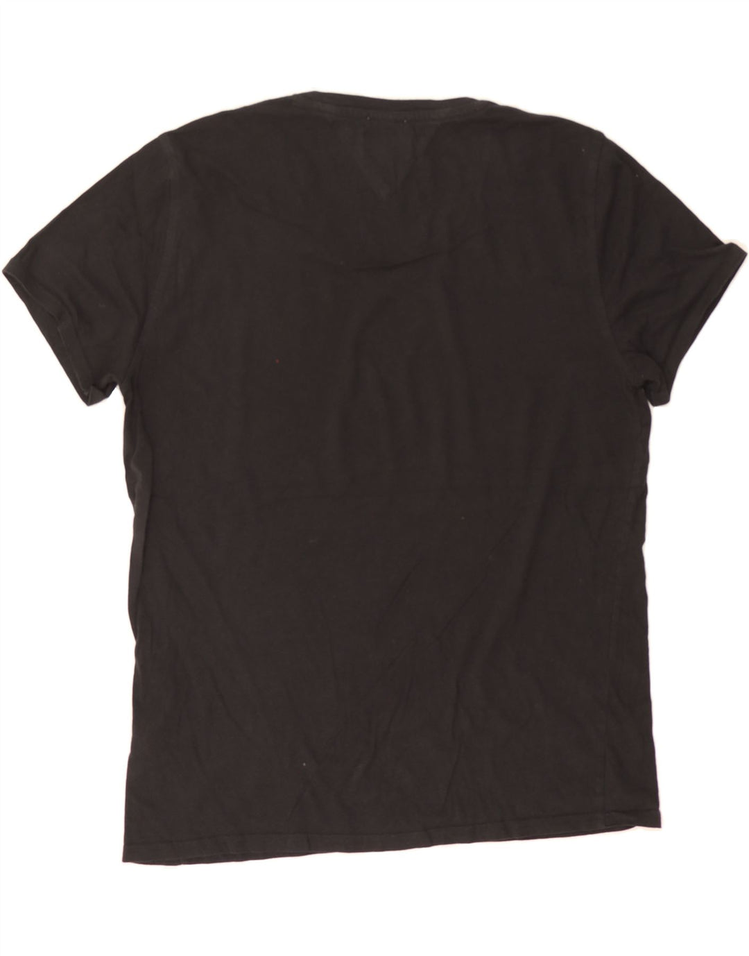 TOMMY HILFIGER Mens Regular Fit T-Shirt Top Large Black Cotton Vintage Tommy Hilfiger and Second-Hand Tommy Hilfiger from Messina Hembry 