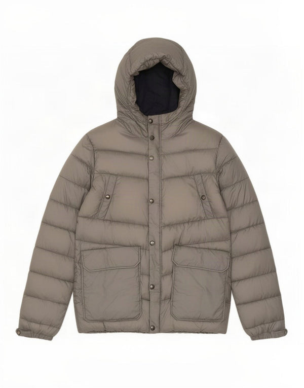 Woolrich Mens Hooded Padded Jacket UK 40 Large Grey