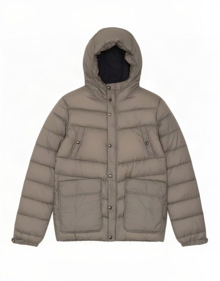 Męska ocieplana kurtka z kapturem Woolrich UK 40, duża, szara