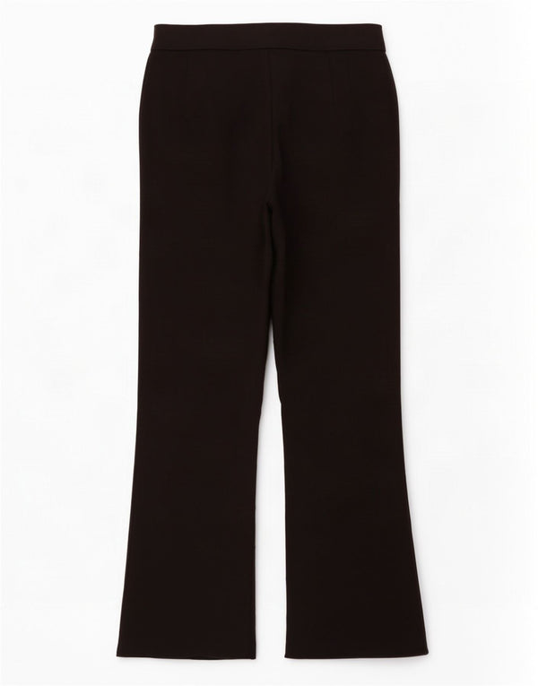 Zara Womens Crop Bootcut Casual Trousers Small W26 L25 Black