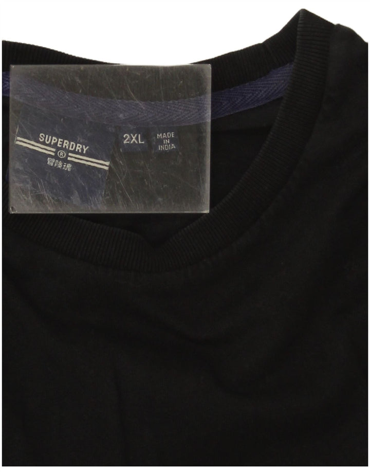 Męski top Superdry z długim rękawem 2XL w kolorze czarnym
