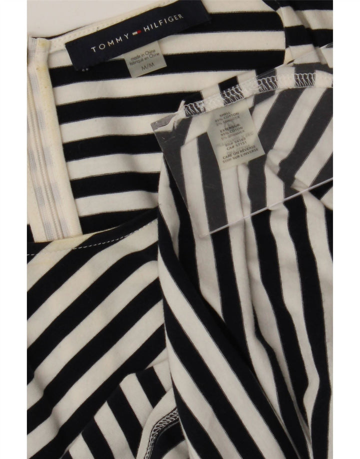 Damska sukienka typu shift Tommy Hilfiger UK 12, średnia, czarna bawełna w paski