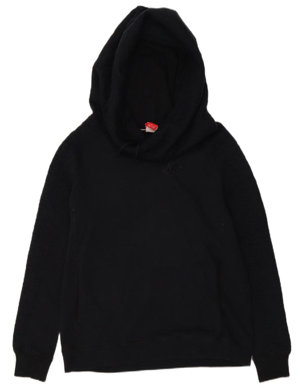Damski sweter oversize z kapturem Nike UK 14, średni czarny, bawełniany