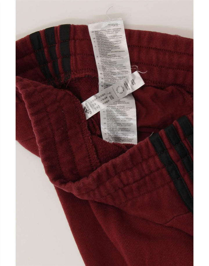 Damskie spodnie dresowe ADIDAS Joggers UK 4/6 XS Burgundowa bawełna