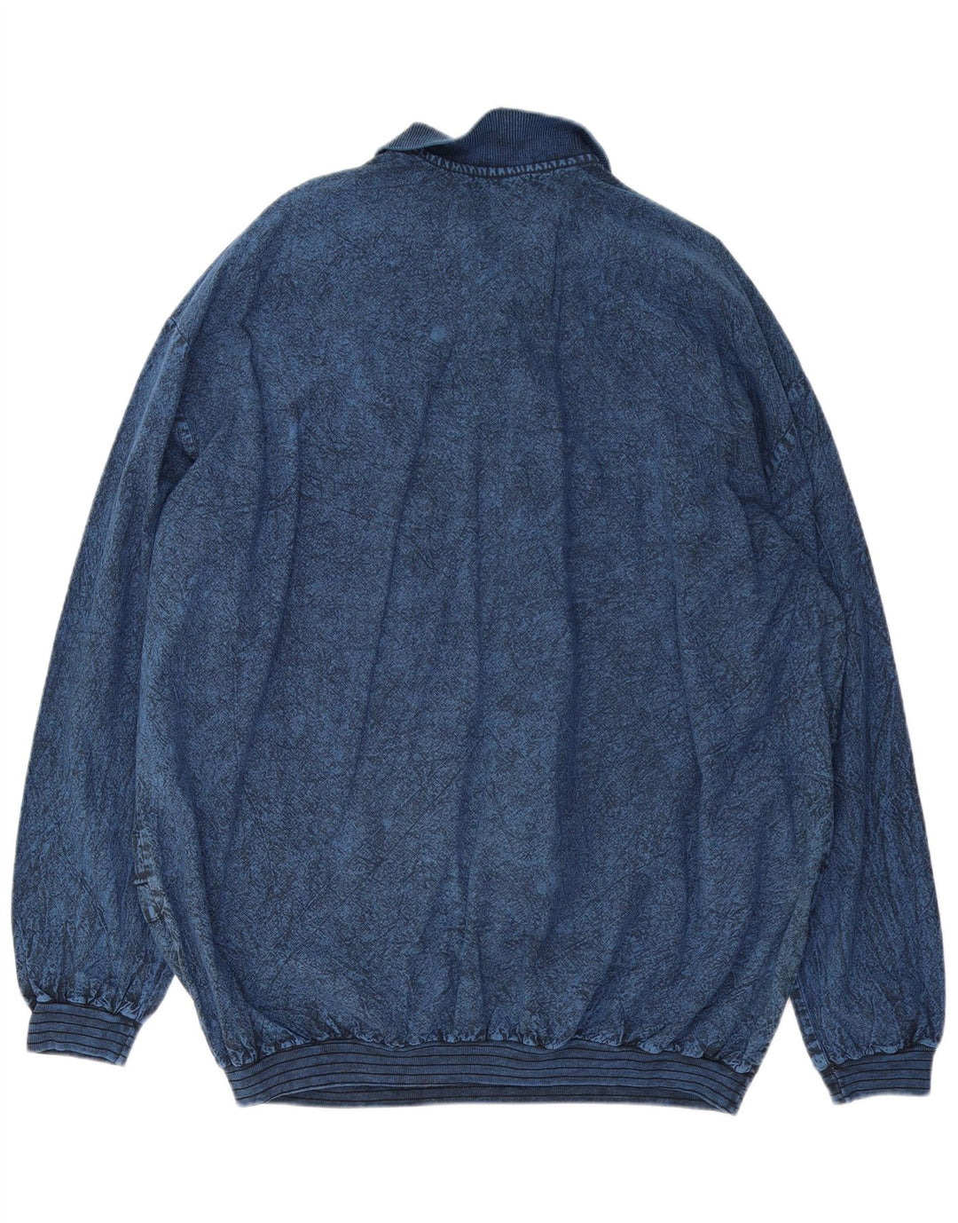 Vintage męska bluza polo z dekoltem w serek 2XL granatowa
