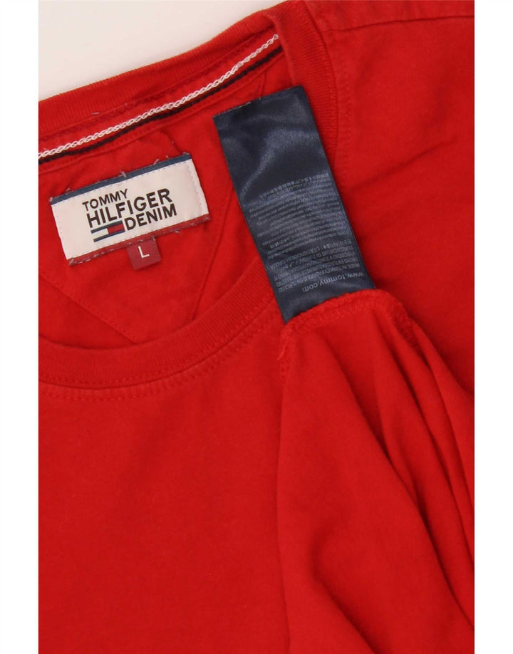 T-shirt męski Tommy Hilfiger, duży, czerwony, bawełniany