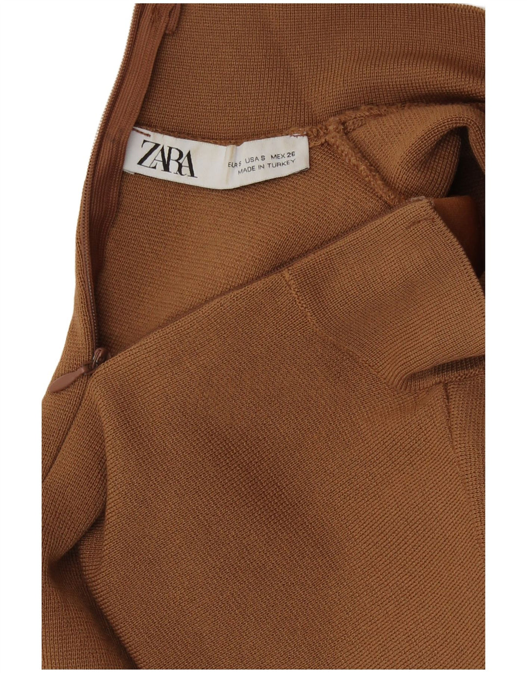 Damski krótki top Zara UK 8 Small Brown Wiskoza