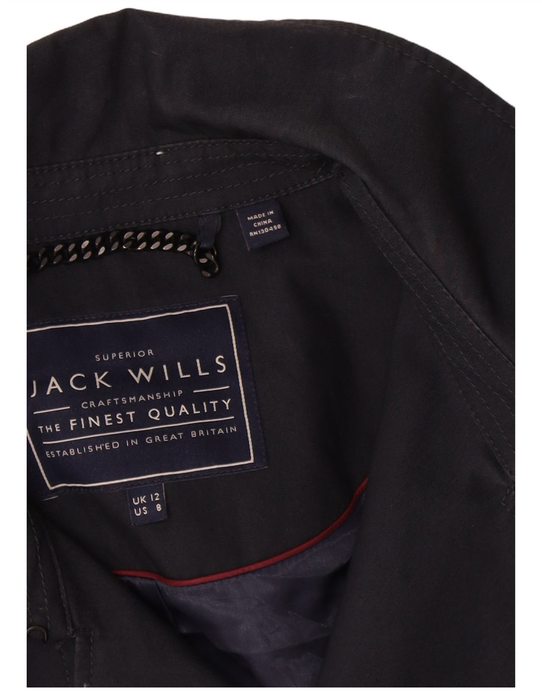 Trencz damski Jack Wills UK 12, średni granatowy, bawełniany