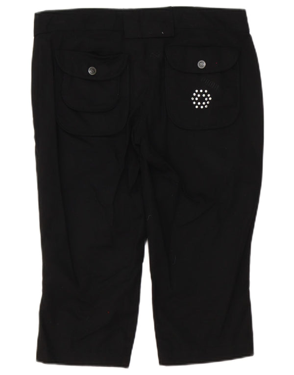 Damskie spodnie Capri z niskim stanem Puma UK 8 Small W30 L17 Czarne