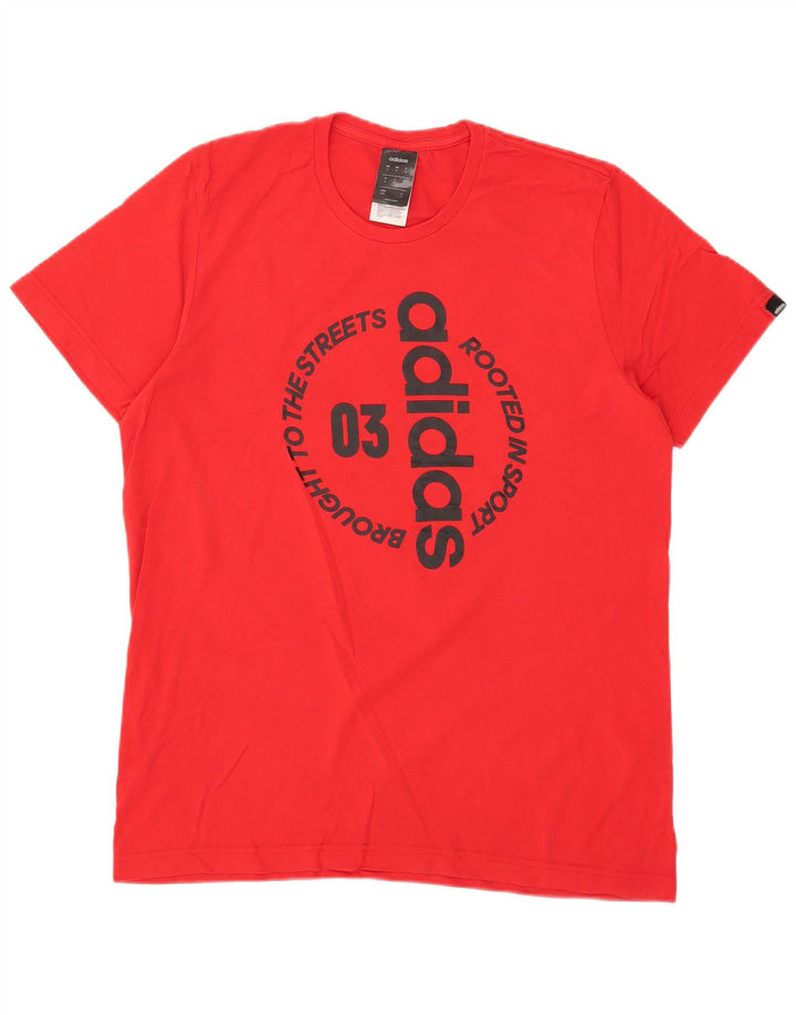 Męska koszulka graficzna Adidas Top Medium Red