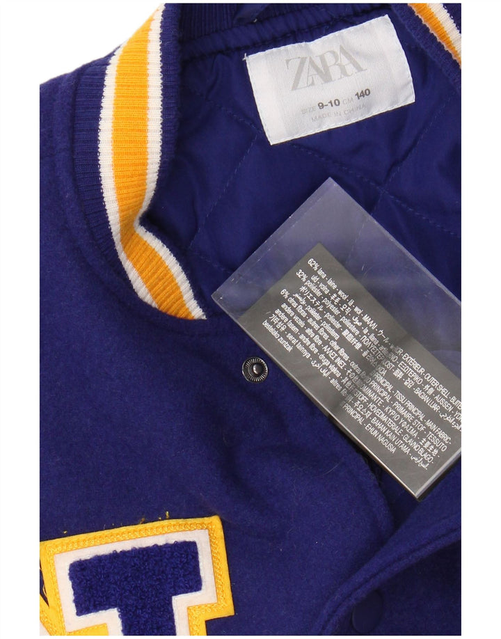 Kurtka dziewczęca ZARA New York Crocodiles Graphic Varsity 9-10 lat granatowa