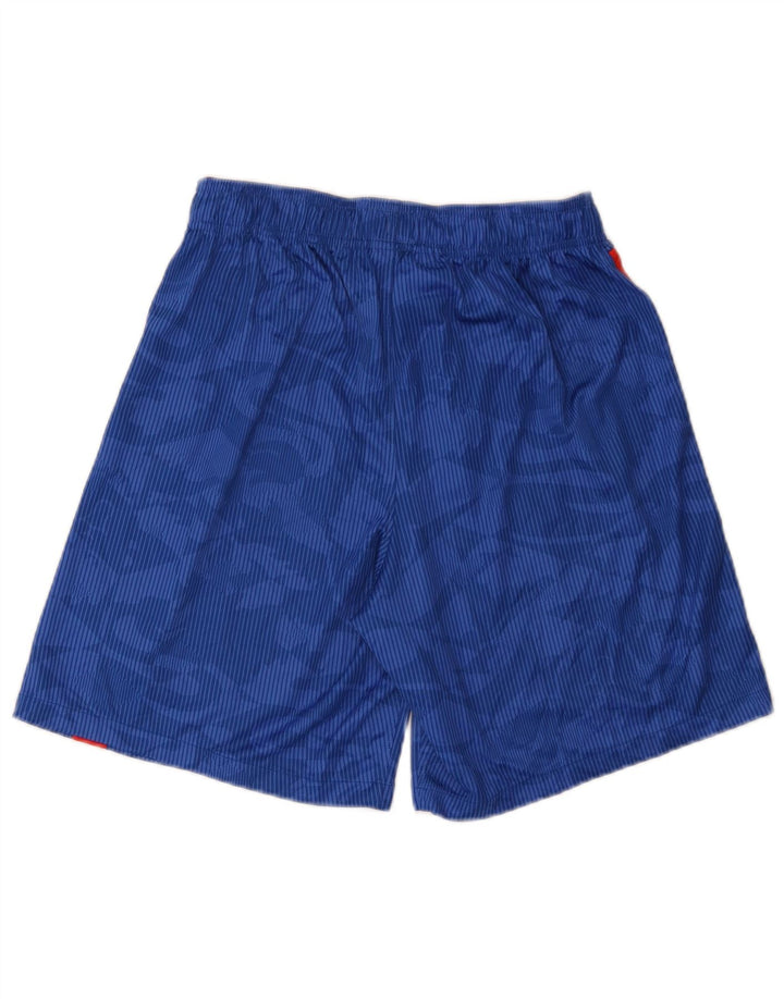 Męskie spodenki sportowe Nike Dri Fit z abstrakcyjnym wzorem, duże, niebieskie, z blokami kolorów