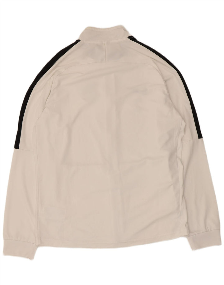Męska bluza dresowa Nike Dri Fit z grafiką, duża, biała, z blokami kolorów