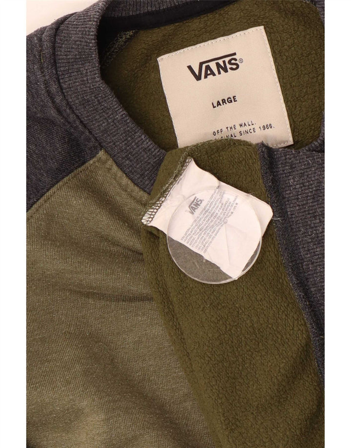 Męska bluza dresowa Vans, duża, bawełniana w kolorze khaki