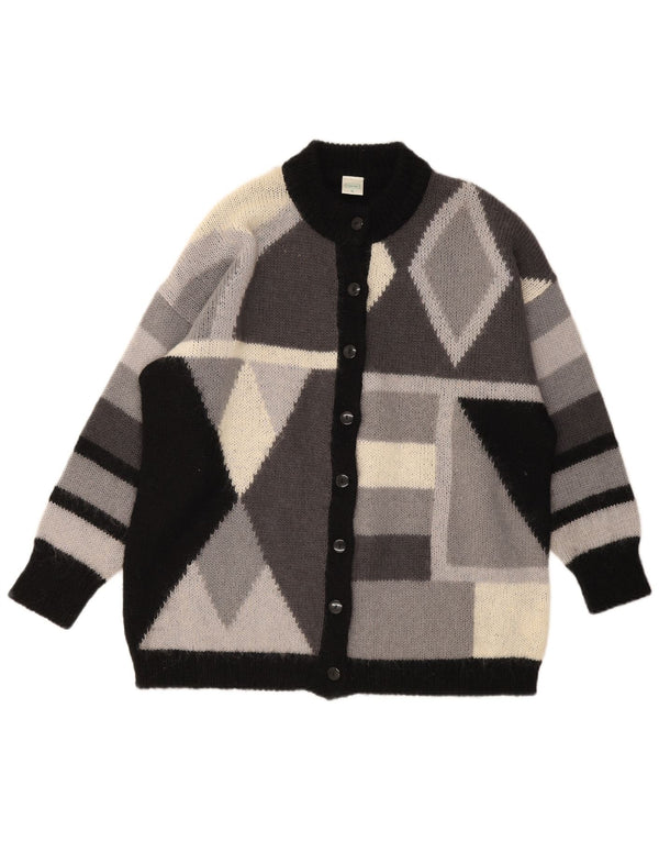 Damski sweter oversize C&A Canda UK 18 XL, szary, geometryczny akryl