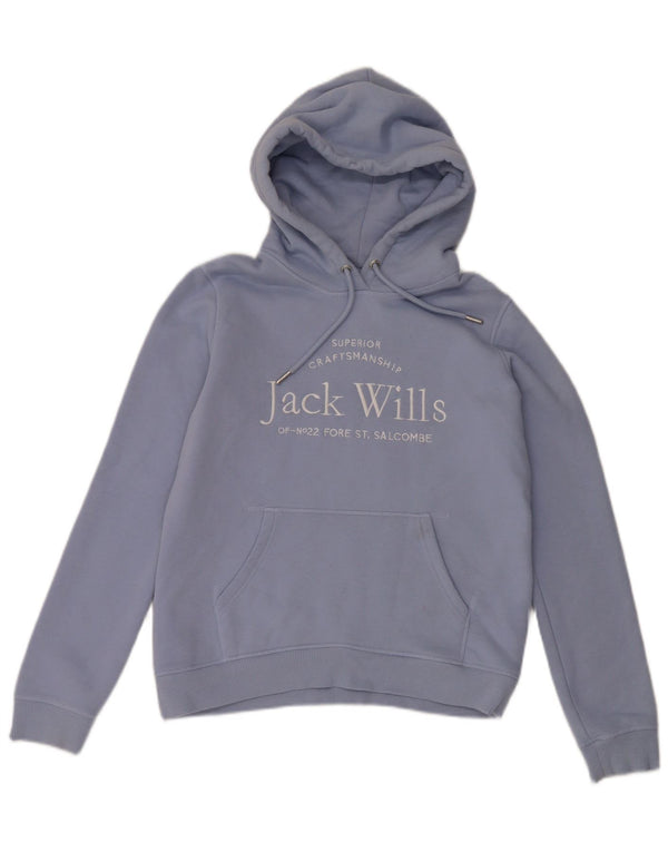 Damski sweter Jack Wills z grafiką, oversize, UK 10, mały, niebieski, bawełniany