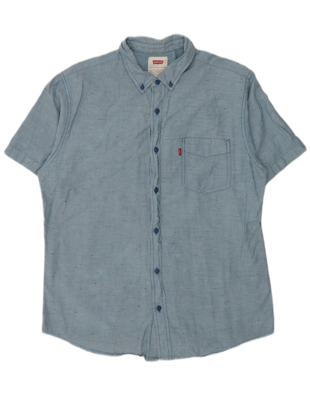 Męska koszula z krótkim rękawem Levi's, duża, niebieska, bawełniana w cętki
