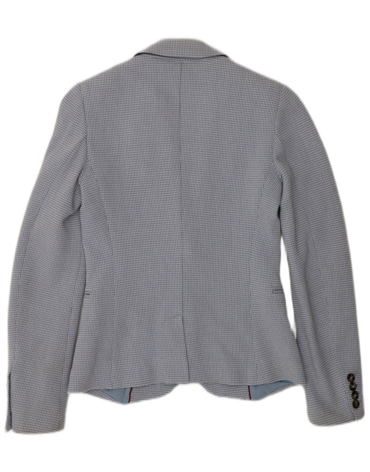 Damska marynarka TOMMY HILFIGER zapinana na 2 guziki US 2 XS, bawełniana niebieska kratka