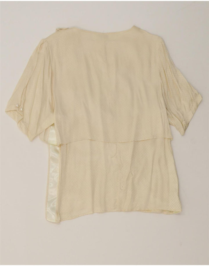 VINTAGE Womens Blouse Top IT 40 Small Off White Vintage Vintage and Second-Hand Vintage from Messina Hembry 