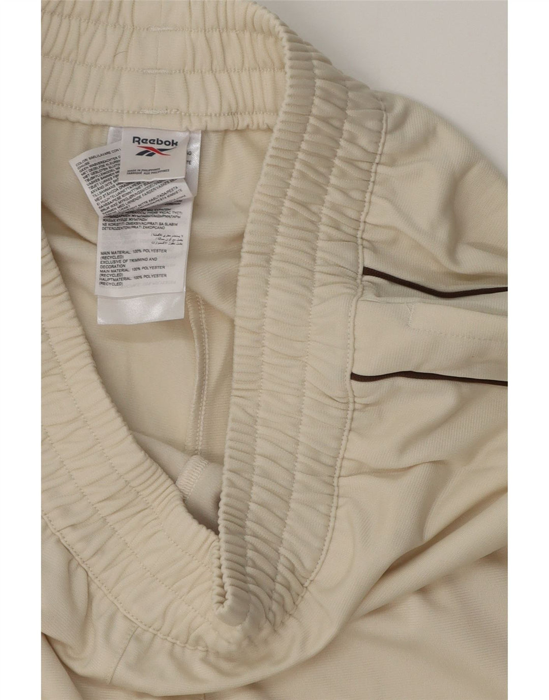 Damskie spodnie dresowe REEBOK UK 10 Small Beżowy Poliester