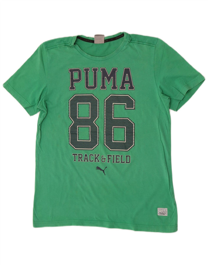 Męski T-shirt Puma z grafiką, mały, zielony