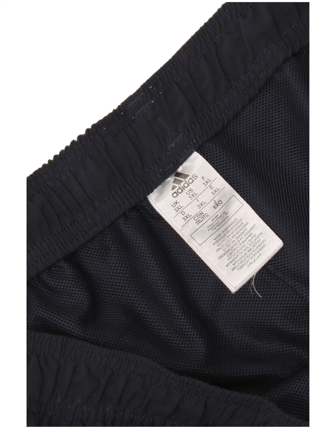Męskie spodenki sportowe Adidas 3XL granatowe, poliestrowe