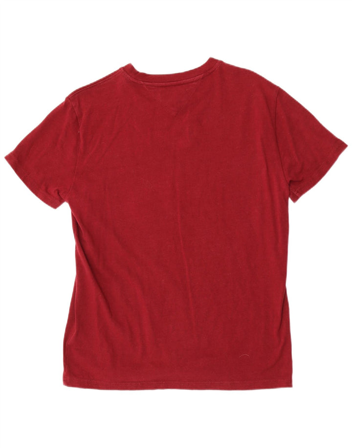 T-shirt męski Tommy Hilfiger, mały, bordowy, bawełniany