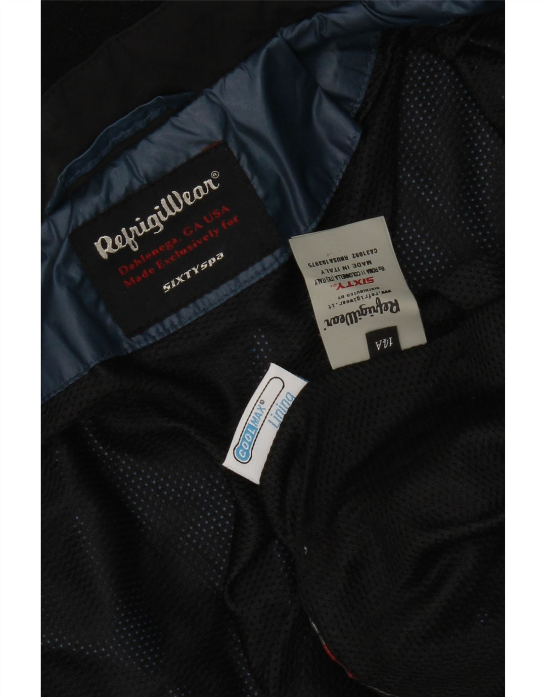 Kurtka bomberka chłopięca Refrigiwear 13-14 lat, granatowa, poliester z blokami kolorów