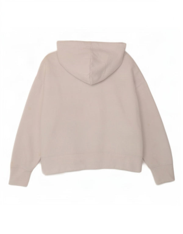 Damski sweter oversize z kapturem Zara UK 10, mały, biały, bawełniany