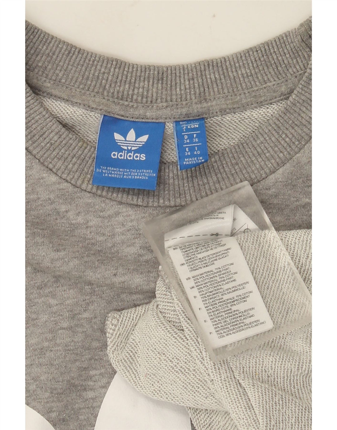 Damska bluza Adidas Graphic Jumper UK 8 Small Grey Colorblock