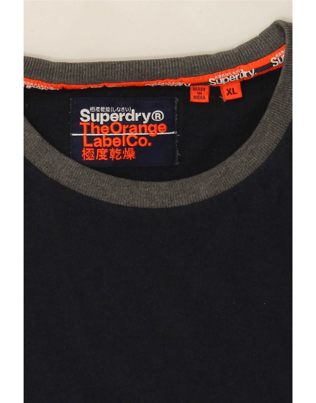 T-shirt męski Superdry Top XL, granatowy, z blokami kolorów
