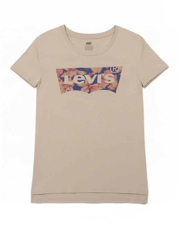 Levi's Womens Graphic T-Shirt Top UK 12 Medium White