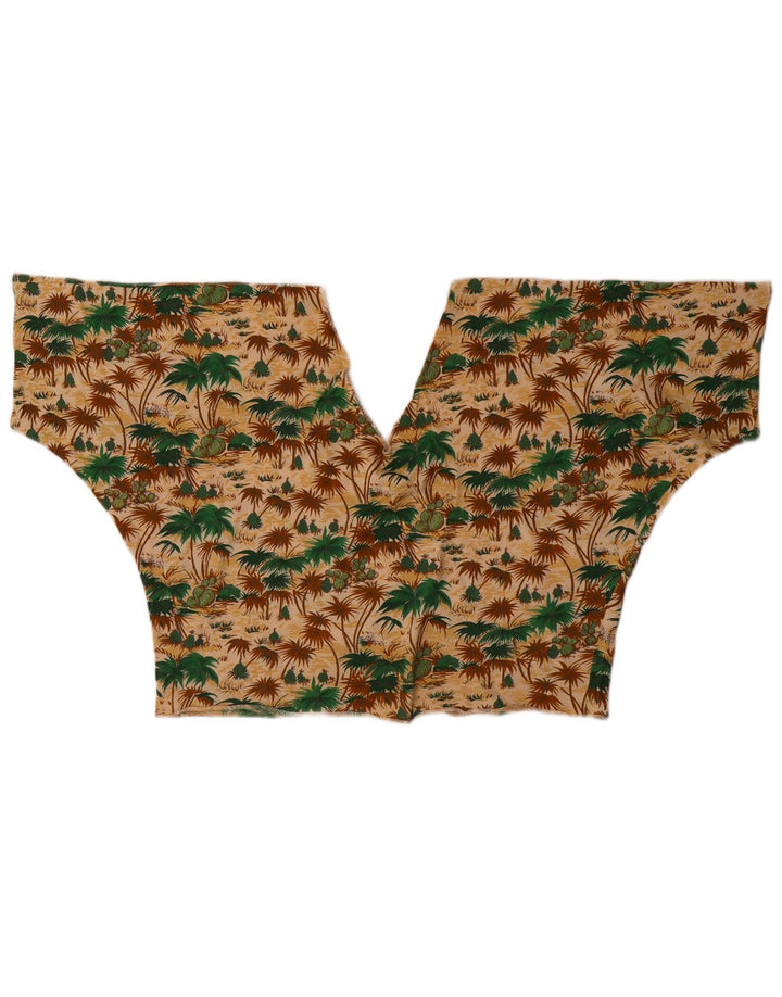 Damski krótki top w stylu vintage UK 12, średni, wielobarwny, hawajski