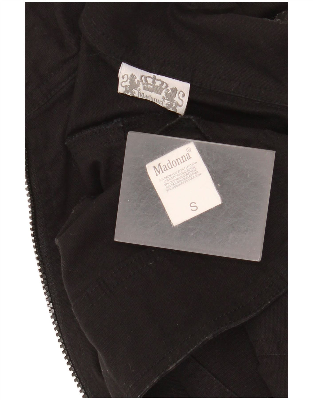 Damskie spodnie cargo Modana UK 10 Small, czarne, bawełniane