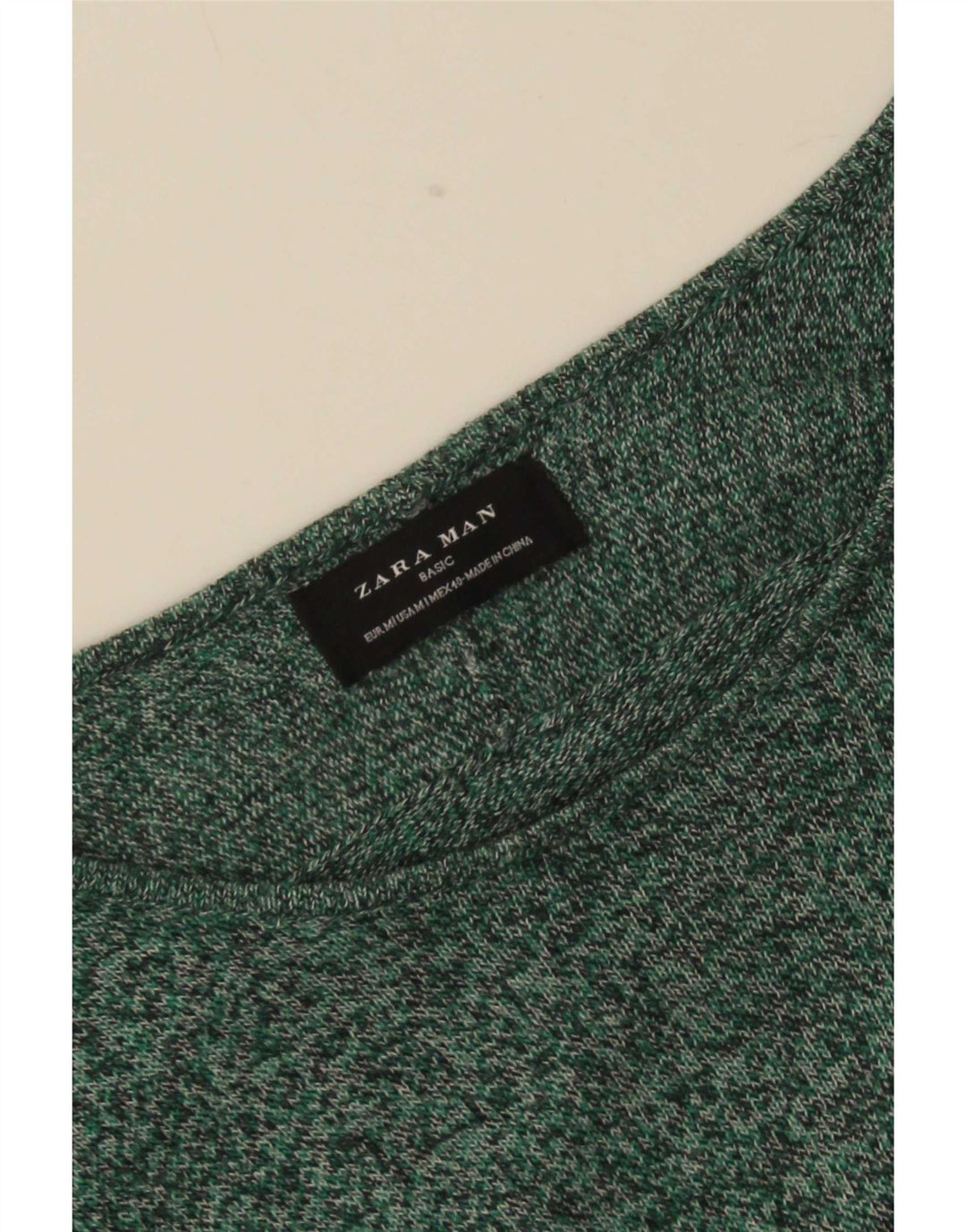 Męski sweter zapinany na guziki Zara, średnio zielony, nakrapiany
