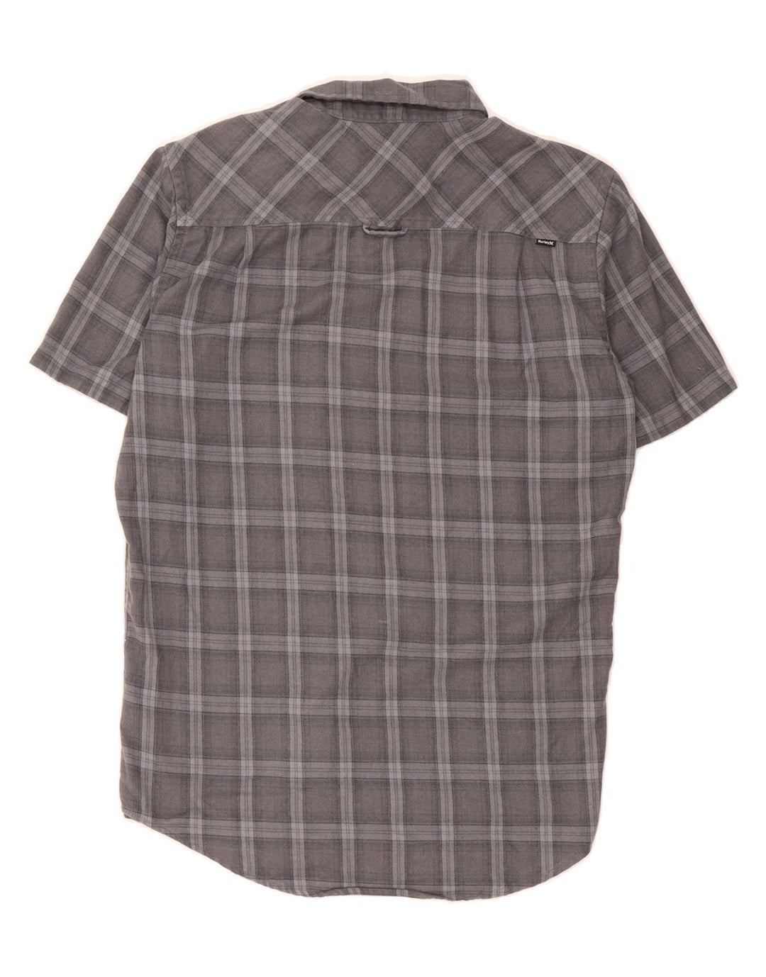 HURLEY Mens Short Sleeve Shirt Medium Grey Check Cotton Vintage Hurley and Second-Hand Hurley from Messina Hembry 